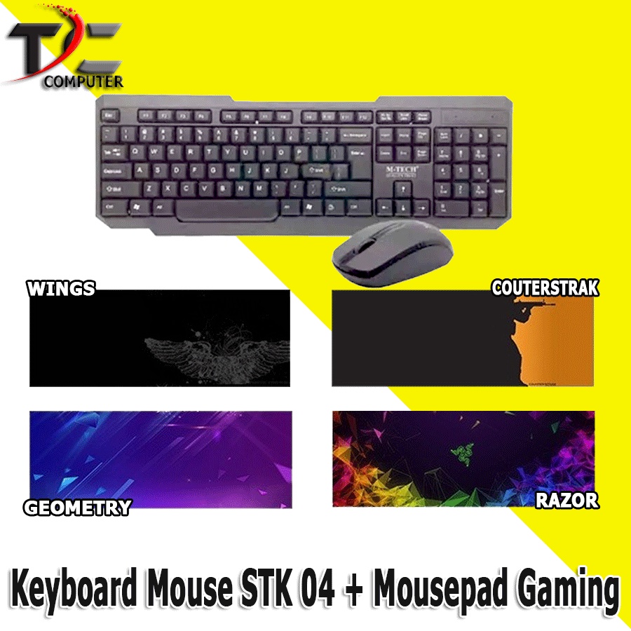 KEYBOARD MOUSE PLUS MOUSEPAD GAMING / KEYBOARD MOUSEPAD