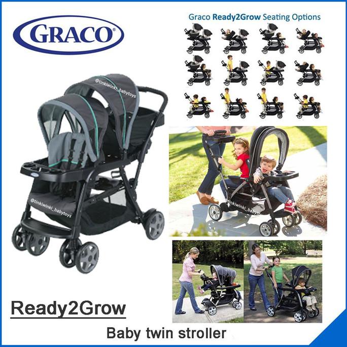 DISKON GRACO READY2GROW STAND AND RIDE DOUBLE STROLLER TANDEM DISCOUNT
