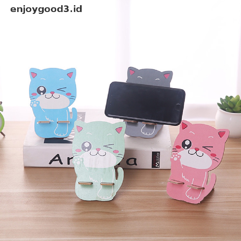 [Rready Stock] 1Pc Lucu Kartun Panda Kucing Meja Holder Universal Ponsel Pintar Phone Holder Lovely Tablet Stand (ID)