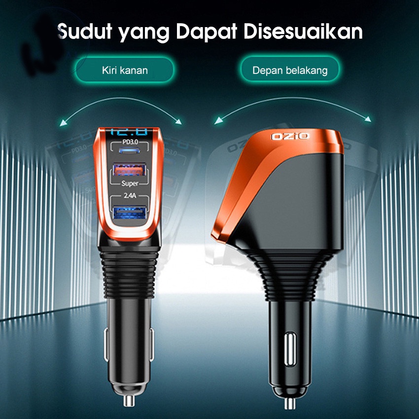 Car Charger Colokan Mobil Car Fast Charger Colokan Mobil 3 Ports USB QC3.0