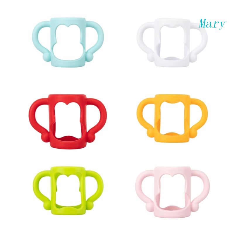 Mary Silicone Baby Bottle Holder Botol Susu Pembersih Mudah Easy Grip Hand Shank Untuk Minum Susu Bantu