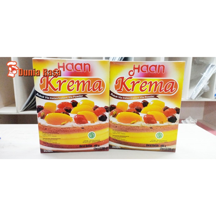 

Haan Krema Vla Instant 400g (Gratis MRJELLY Ekonomis 1)