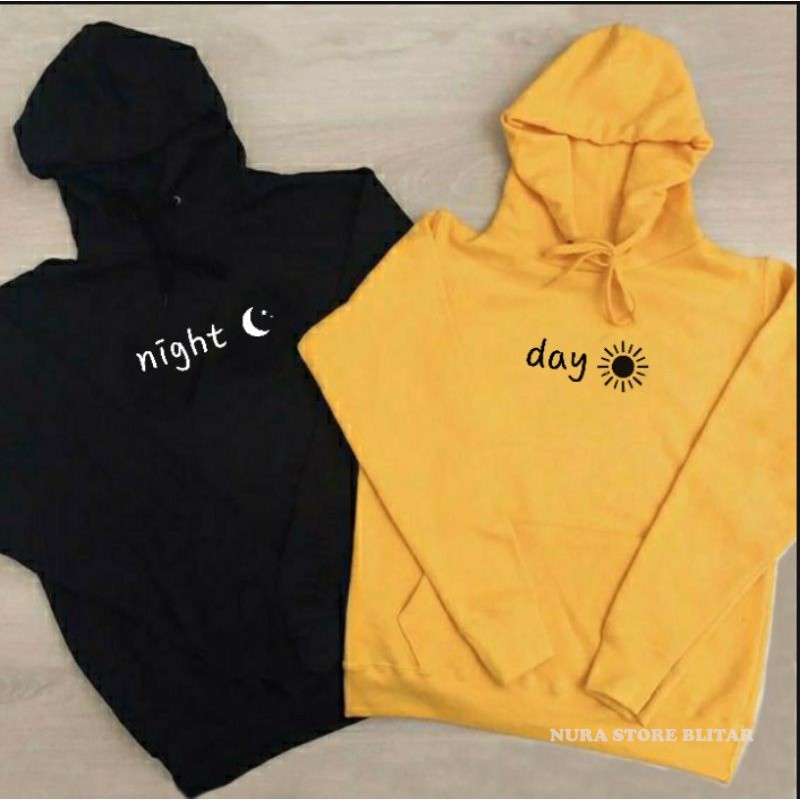 Hodie Hoodie Jacket Hudi Couple Kapel Kapelan Pasangan Pacar Doi Cewe Cowo Perempuan Laki2 Motif Day