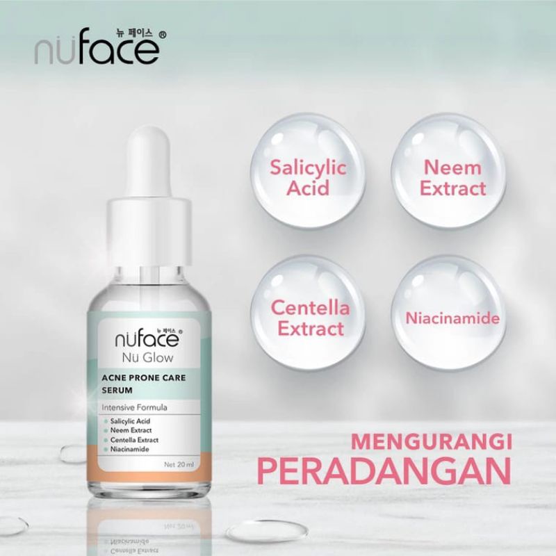 Nuface Nu Glow Acne Prone Care | Facial Wash Gel - Toner - Serum - Spot Gel - Day Cream - Night Gel