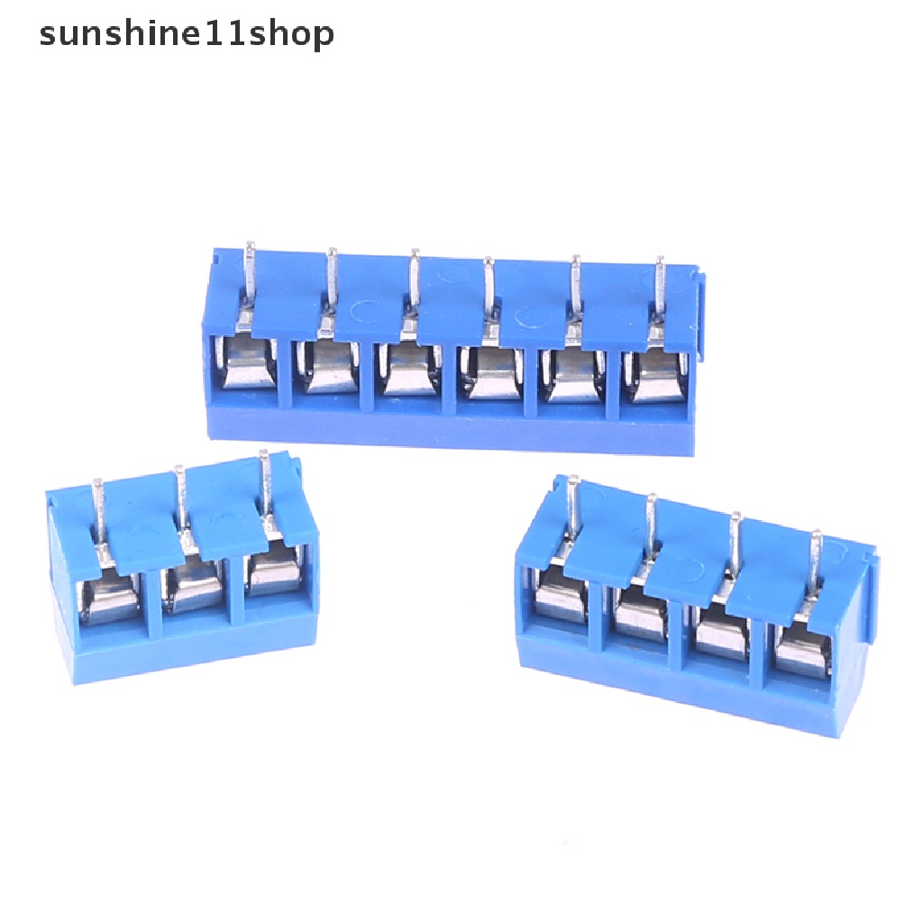 Sho 10pcs Pitch 5.0mm Lurus 3P 4P 5P 6P Sekrup PCB Terminal Block Konektor N