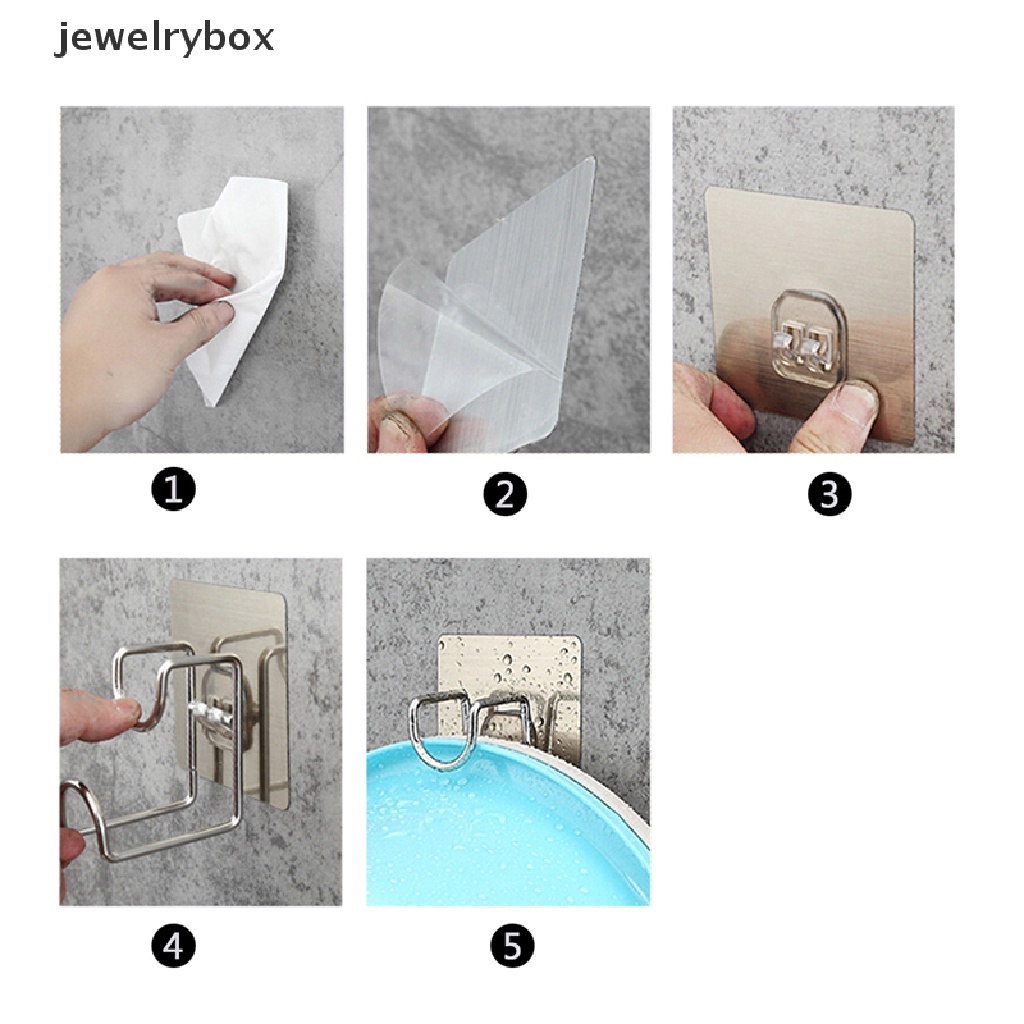 [jewelrybox] Tempelan Dinding Kait Perekat Kuat Pintu Tempel Holder Stainless Steel Wall Hook Butik