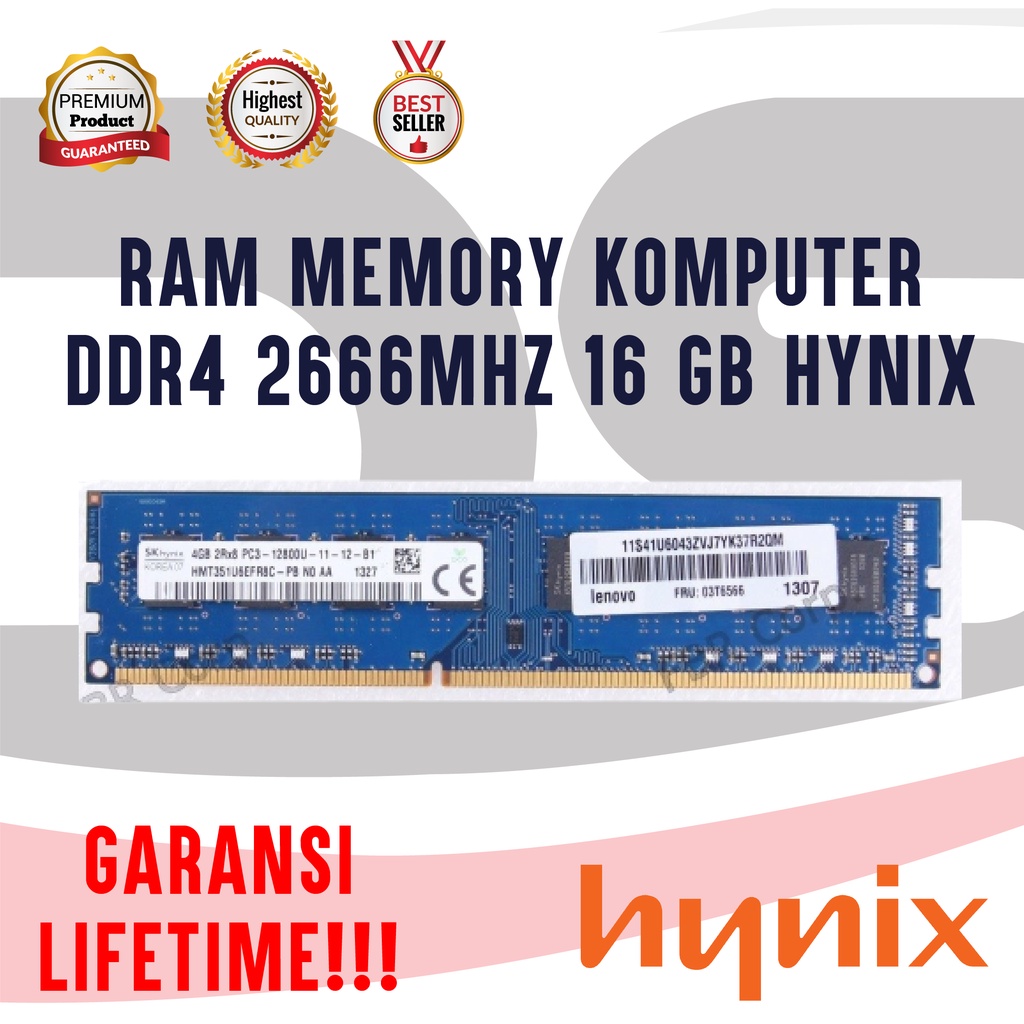 RAM MEMORY PC KOMPUTER DDR4 16GB 2666MHz HYNIX