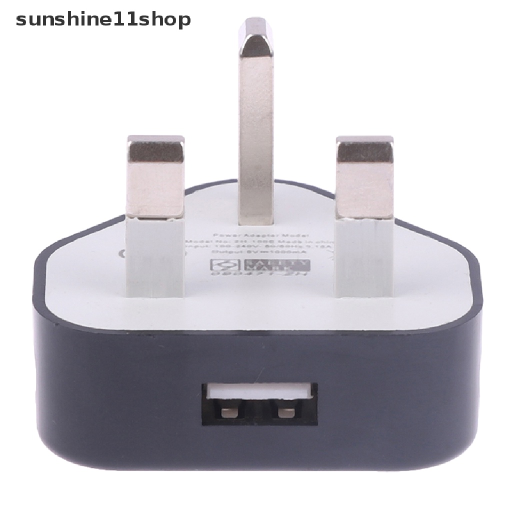 Sho Adaptor Dinding Colokan USB Charger 3pin Portable Dengan 1port Travel Charging N