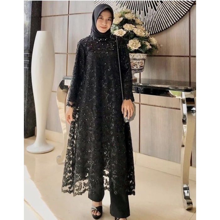 set setelan baju dan celana kondangan baju kondangan pesta setelan brokat murah Terbaru modis 2023 E