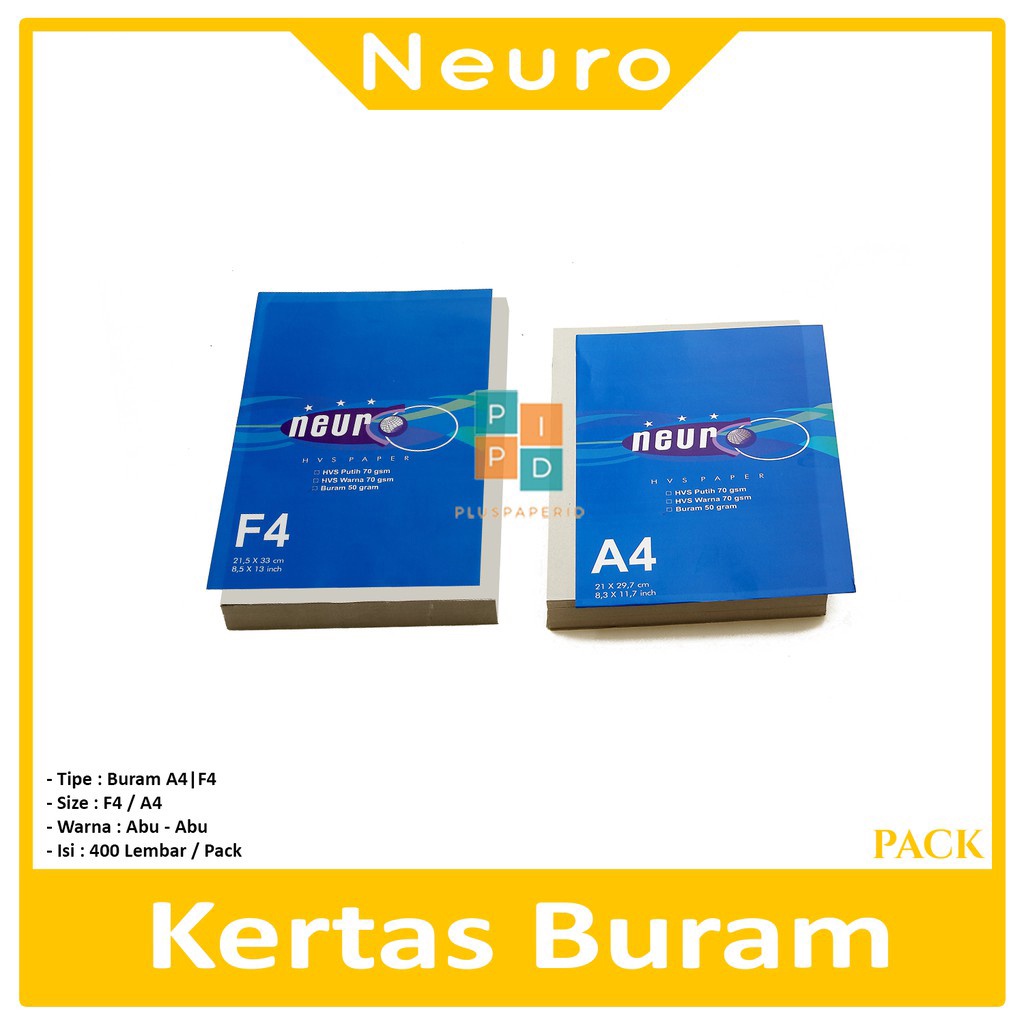 

NEURO - Kertas Hvs Koran BURAM F4 - A4 - Pack