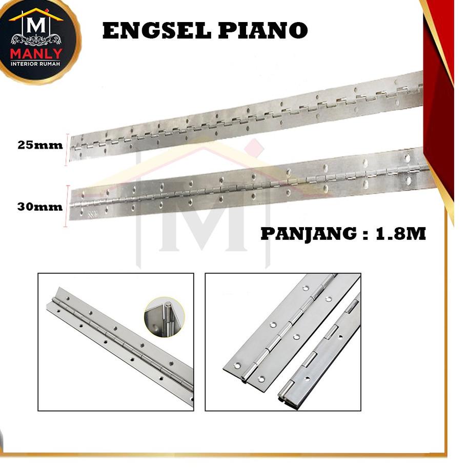 ➳ Engsel Piano 1.8 Meter / Engsel Lemari besi dapur/ Engsel Panjang Meteran /Engsel Lemari Per 1.8 M