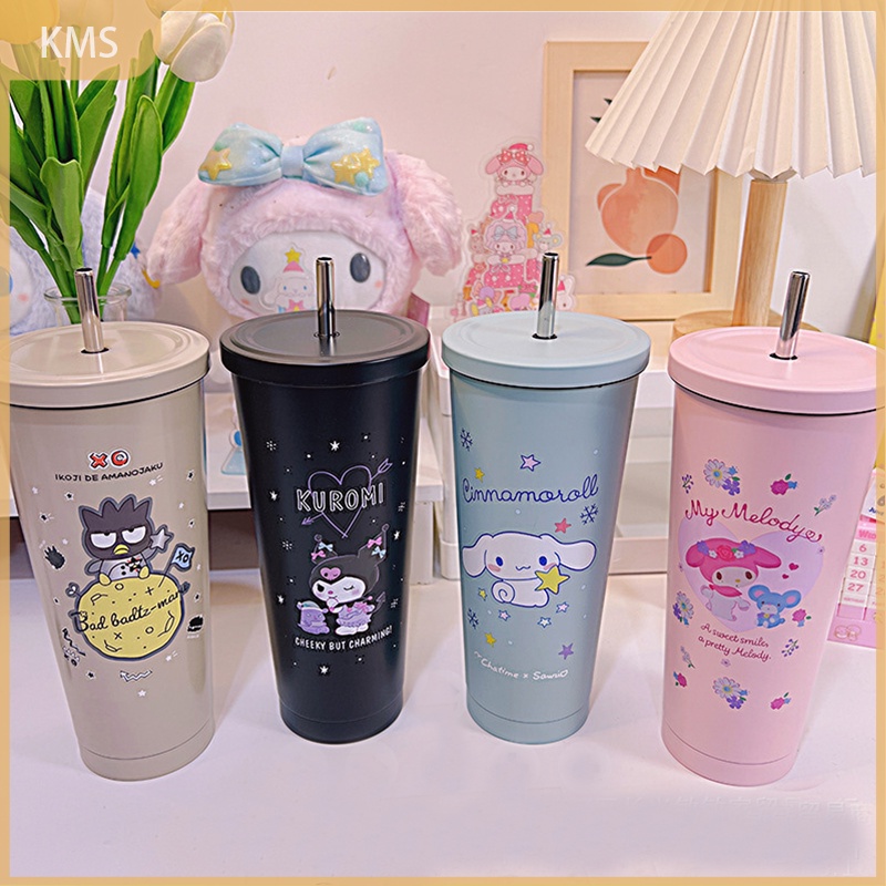 [10Gaya] Cangkir Air Sanrio Doraemon Kartun Baru Dengan Sedotan Ins Kartun Stainless Steel 750ml Cangkir Jerami Musim Semi Dan Musim Panas Isolasi Cangkir