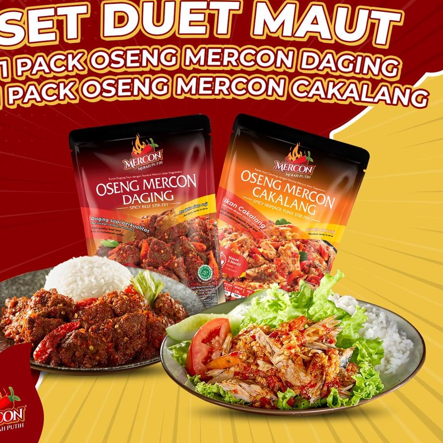 

Discount Today Mercon Merah Putih - Set Duet Maut || Oseng Mercon Daging + Cakalang 