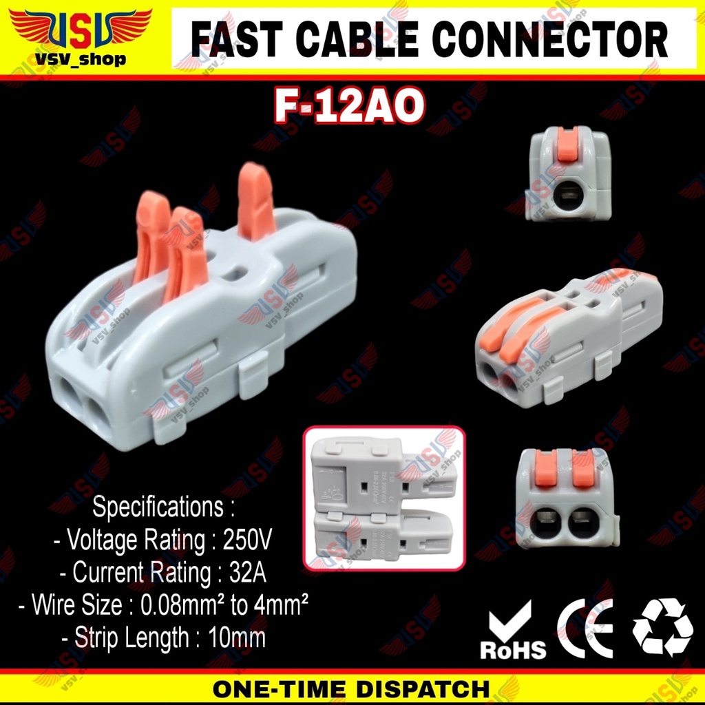 Terminal Konektor Kabel Sambung Cabang Quick Cable Connector 1to2