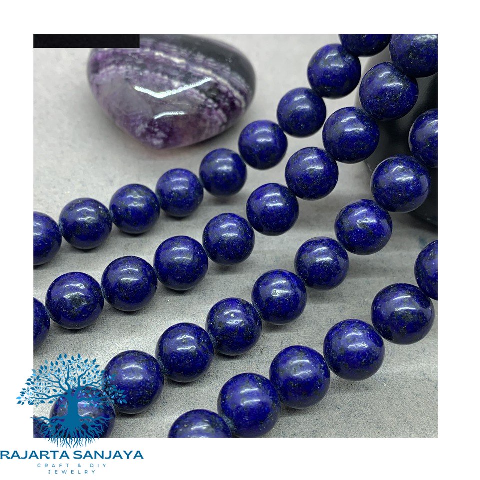 Butir Batu Lapis Lazuli Dyed Black