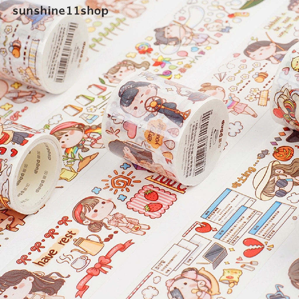 Sho Selotip Mochi Kecil Perlengkapan Sekolah Tape Perekat Dekoratif Scrapbooking DIY Kertas Stiker 5M High Quality Dekorasi Alat Tulis Hadiah N