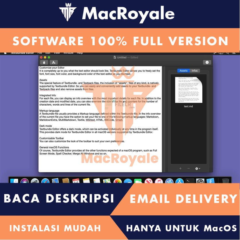 [MacOS] Textbundle Editor Full Version Lifetime Full Garansi