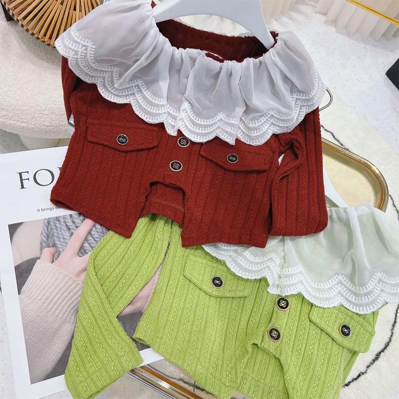 CHUBBI 88 Setelan 2in1 Anak Tanggung Perempuan Rajutan Knitted Shirt + Pants