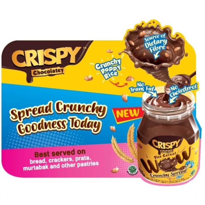 

Terlaris ✨ -Selai Coklat CRISPY Chocolatey Crunchy Spread 350g2.2.23