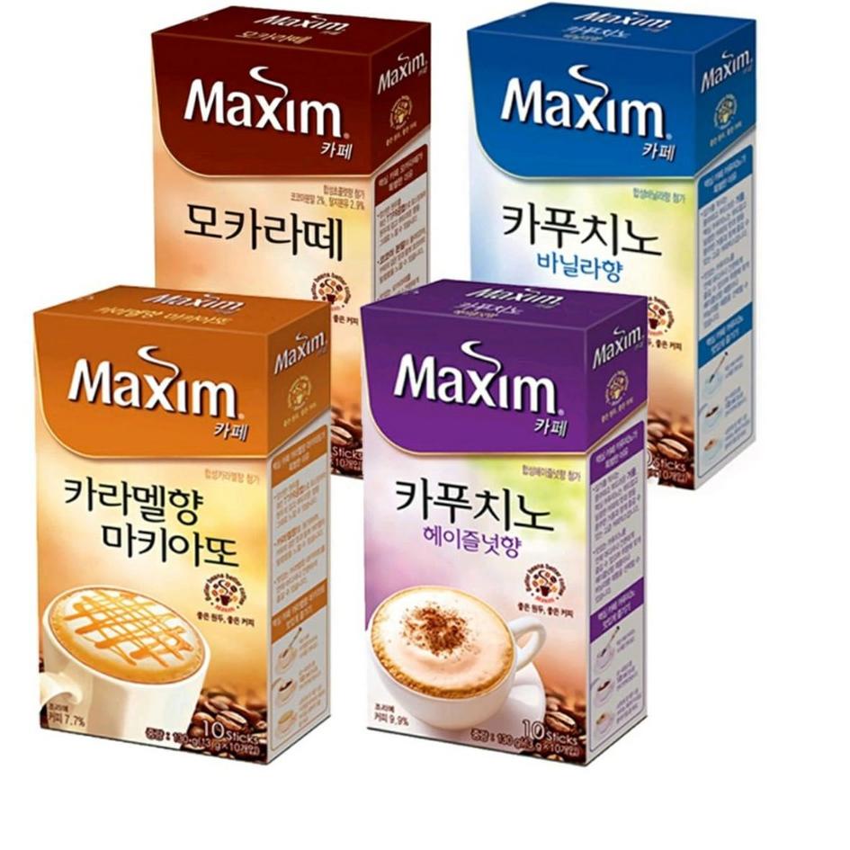 

◘ MAXIM COFFEE CAFE MOCHA LATTE / CAPPUCCINO VANILLA / CAPPUCCINO HAZELNUT / CARAMEL MACCHIATO ➺