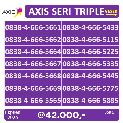 NOMOR CANTIK AXIS NOCAN