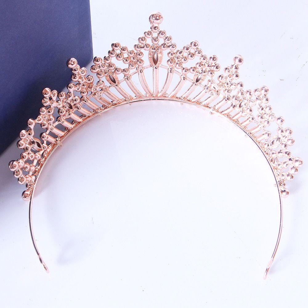 Mxbeauty Mahkota Pengantin Wanita Trendi Temperamen Putri Fashion Perhiasan Berlian Imitasi Pengantin Aksesoris Rambut Vintage Gaya Korea Ikat Kepala