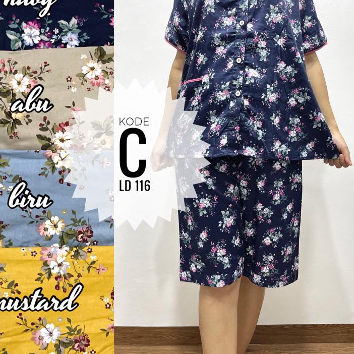 ▼ Babydoll kulot 3/4 setelan pendek katun jepang sabata pretty girl busui bumil ❆