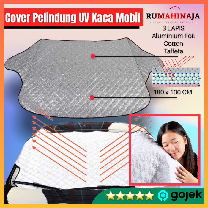 Cover Penutup Pelindung Kaca Depan Mobil Anti Panas Tebal