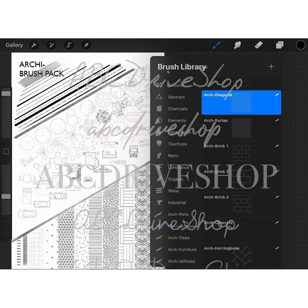 Procreate Brush - Line Art and Architecture Brush Suite