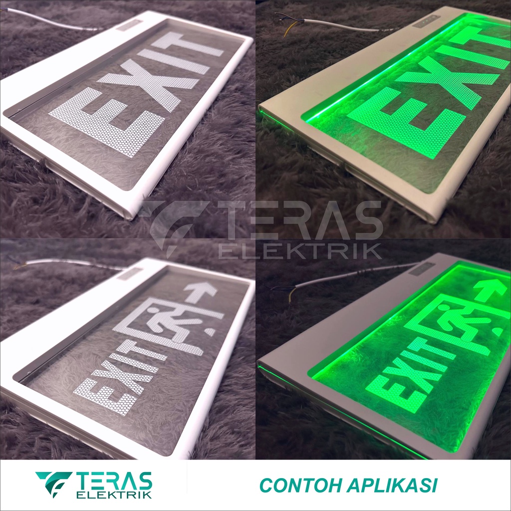 lampu exit led emergency transparan lampu emergency exit