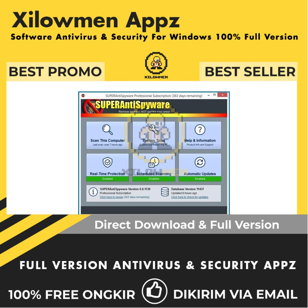 [Full Version] SUPERAntiSpyware Professional X Pro Security Lifetime Win OS - Alat Penghapus Spyware dan Malware