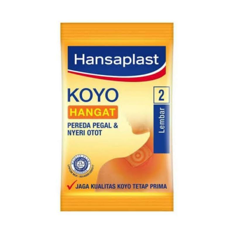 Hansaplast Koyo Panas Hangat Renceng Sachet isi 2pc - Hansaplas Plester Anti Nyeri Otot Capek Linu