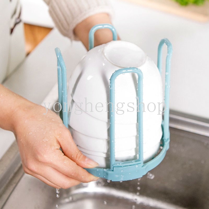 Rak Penyimpanan Piring / Gelas / Mangkok Bahan Plastik Dapat Ditarik Untuk Dapur