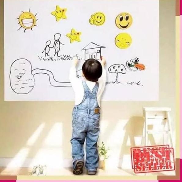 

E38 WHITEBOARD STICKER PAPAN TULIS PUTIH SPIDOL/ STIKER KANTOR / WHITE BOARD EDUKASI ANAK BELAJAR RESTOCK ➢