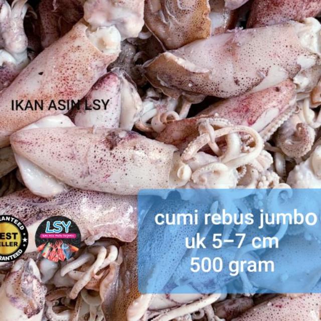 

✴ ikan asin cumi rebus/sotong rebus size jumbo 500gr ➲