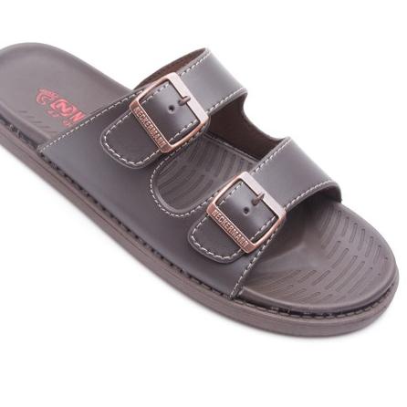 ❄ Neckermann Sandal Pria Eden 051 Dark Brown ✸