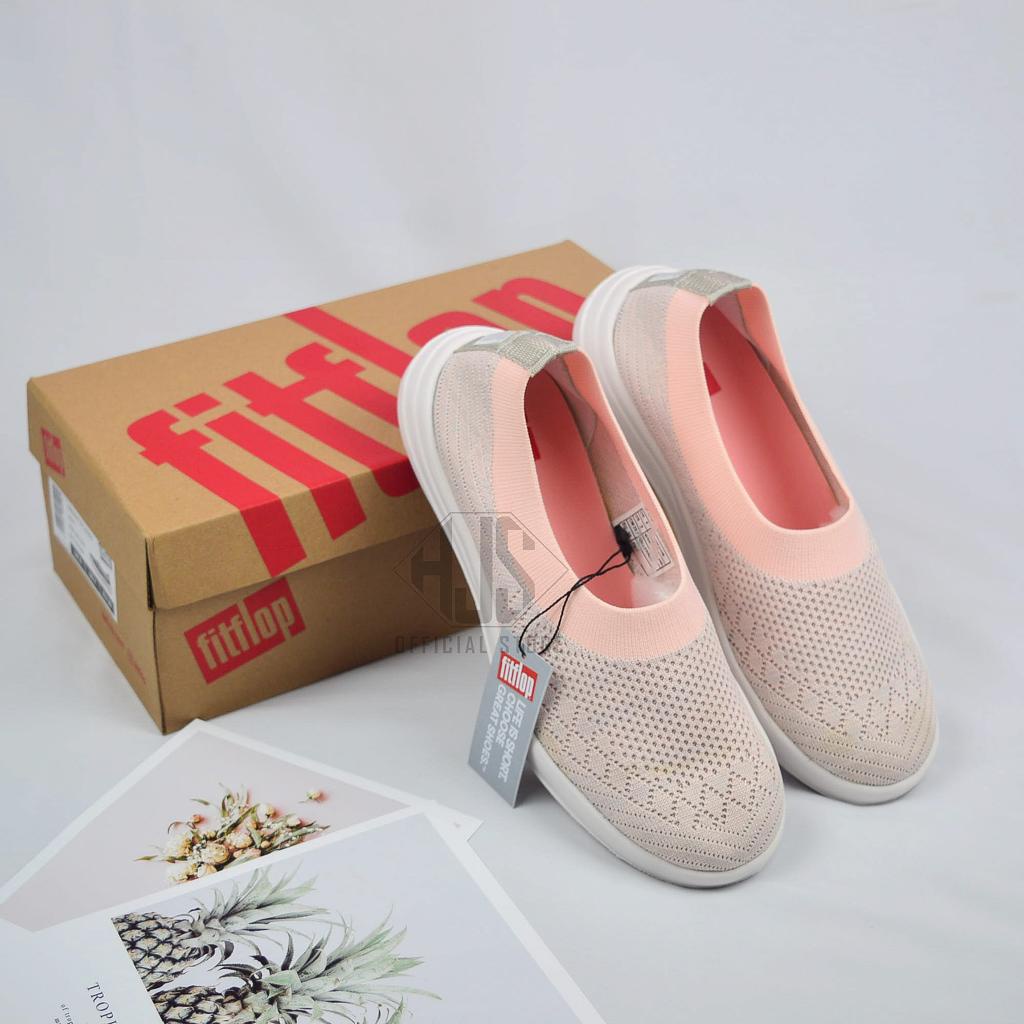 Sepatu Wanita FlyKnit Slip On AntiSlip Soft Canvas Sepatu Fitflop Wanita Rajut