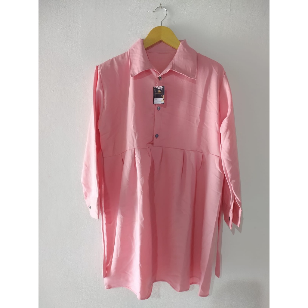 TUNIK MOSCREPE // TUNIK POLOS PINK