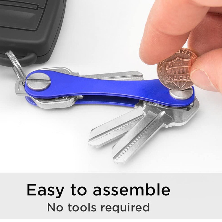Klip Gantungan Kunci Mobil Kreatif Mini Portable Pemasangan Mudah Keys Organizer Mode Compact Key Chain Metal Clip Pribadi Gantungan Kunci Dekoratif