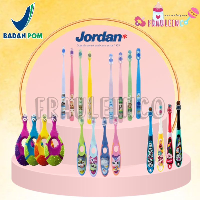 *FRAULEINCO* Jordan Toothbrush Sikat gigi bayi Step 1(0-2th), Step 2 (3-5th), Step 3(6-9th) Toothpaste Step 1 &amp; 2