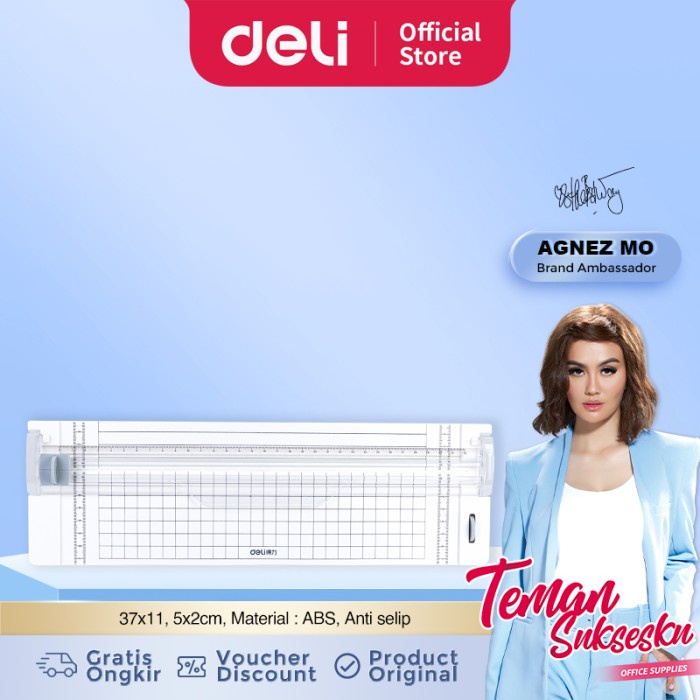 

Pemotong Deli Small Paper Trimmer Portable/ Pemotong Kertas Kecil A4 A5 14251