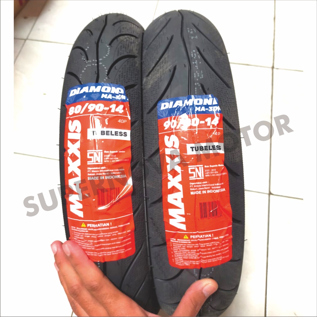 BAN LUAR MAXXIS 80/90, 90/80, 100/80-14 TYPE DIAMOND MA3DN BAN LUAR MATIC TUBELESS RING 14