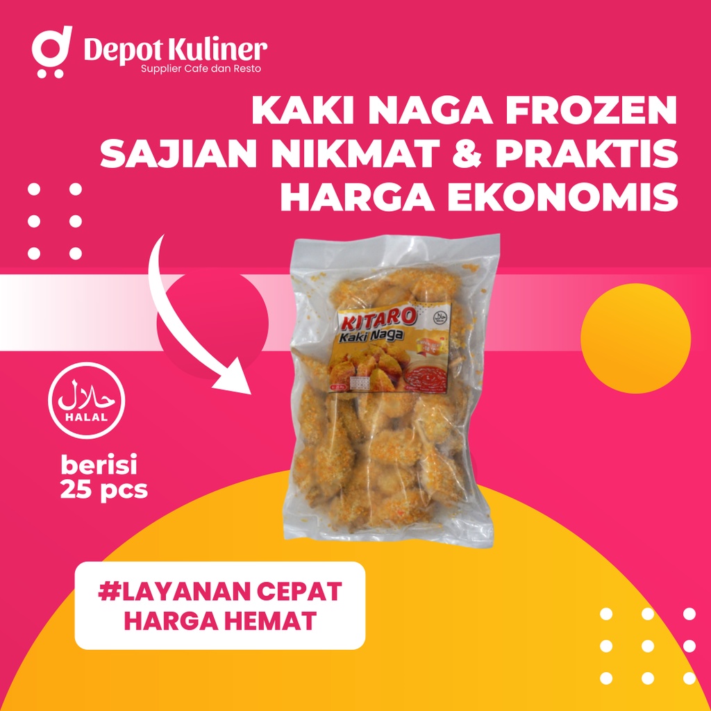 Kitaro Nugget Kaki Naga Frozen isi 25 Pcs