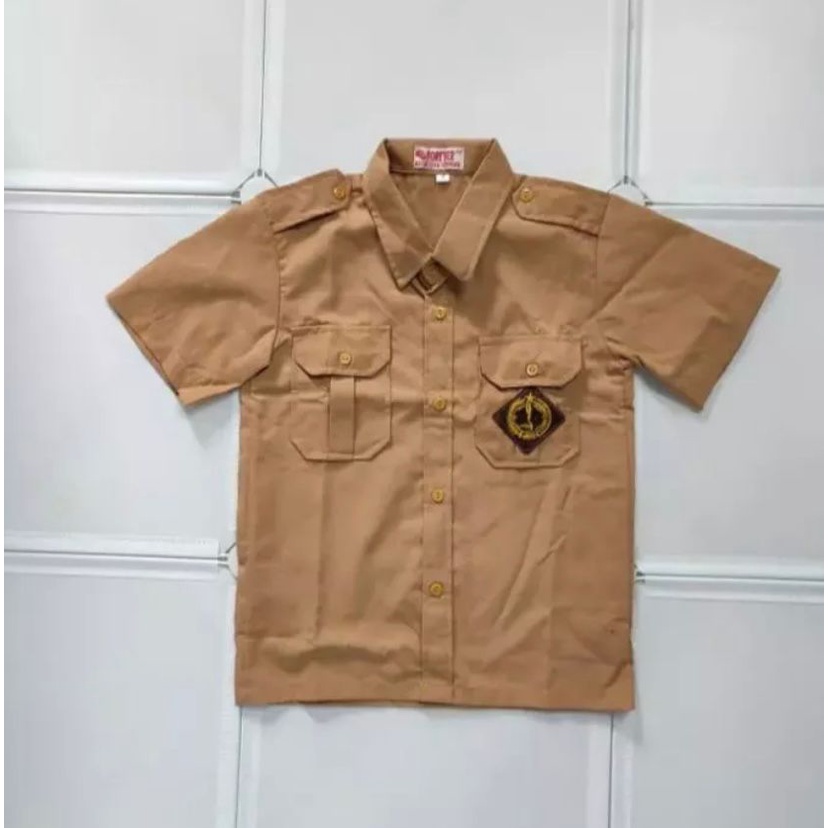 Best Seller - Baju pramuka lengan pendek laki-laki sekolah SD kelas 1-6/Baju prmuka sd laki laki