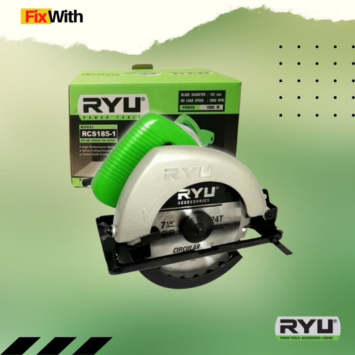 RYU RCS 185-1 Circular Saw / Mesin Gergaji Kayu Serkel 7 inch