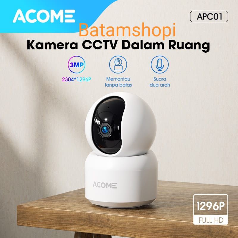 kamera cctv wifi acome apc01 smart indoor cctv acome apc01 355°