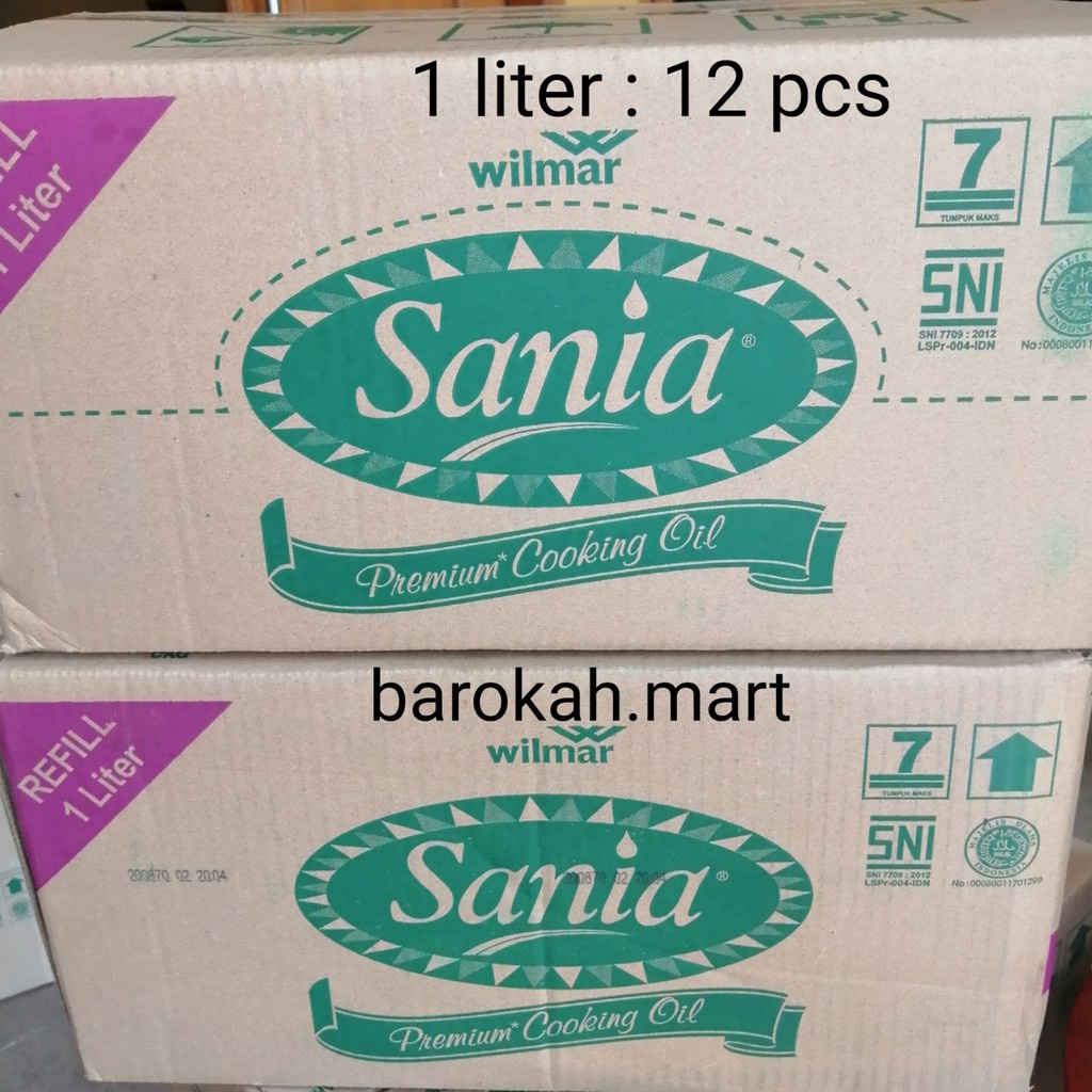 Minyak Goreng 1 Liter Dus/Karton : Sania, Fortune, Sunco, Rosebrand, Filma