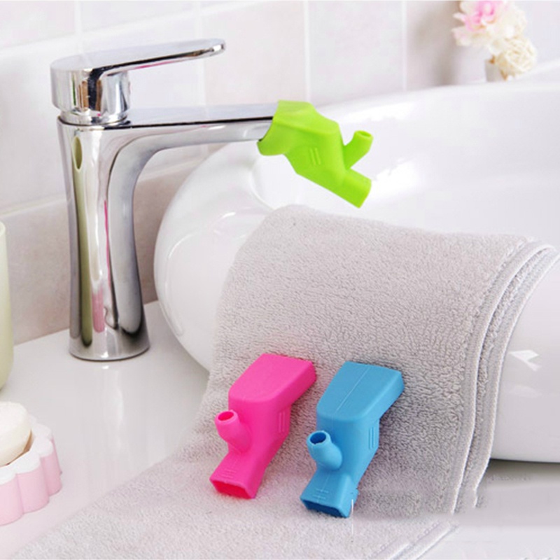 Sambungan Kran Air Bahan Silikon 2 in1 Faucet Extender Elastis Penyambung Kepala Keran Westafel Silicone + Lubang Air Untuk Kumur Sikat Gigi Warna campuran