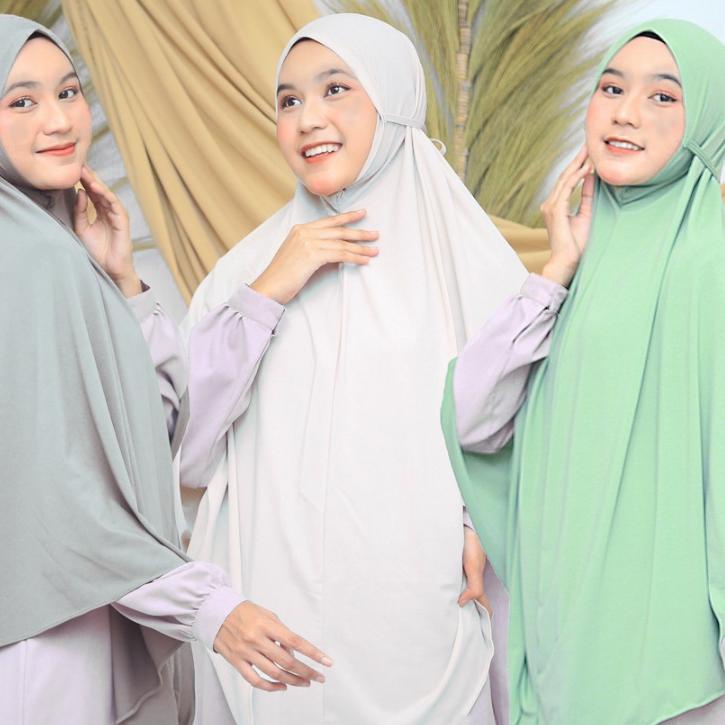 ✥ PROMO HIJAB JILBAB KHIMAR SYARI BERGO KHIMAR TALI AISYAH JUMBO JERSEY PREMIUM MURAH ♟