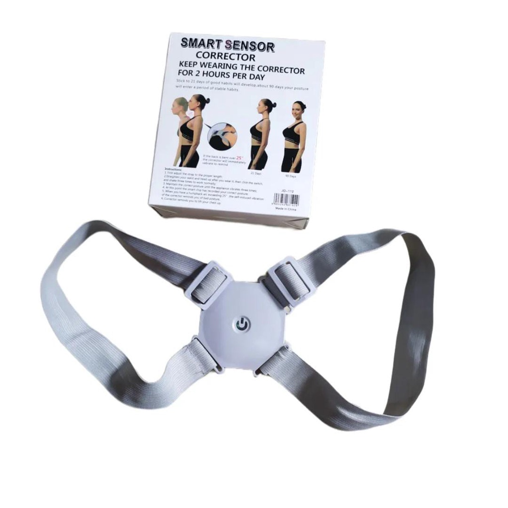 ADJUST BACK SUPPORT POSTURE CORRECTOR VIBRATION SMART SENSOR ELECTRIK PENEGAK PUNGGUNG GETAR